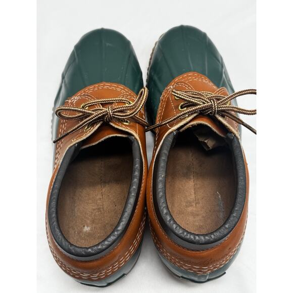 EDDIE BAUER Womens Duck Boots SIZE 10 Green LEATHER RAIN DUCK HUNTING Outdoor - Picture 8 of 9